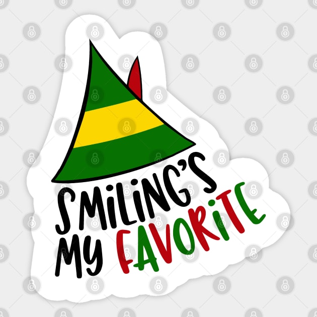 Smiling's my Favorite, Buddy the Elf Sticker by FanSwagUnltd